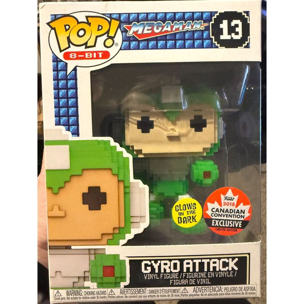 #277 -Funko Pop! 8-Bit Mega Man Gyro Attack #13 GITD 2018 Canadian Con Exclusive